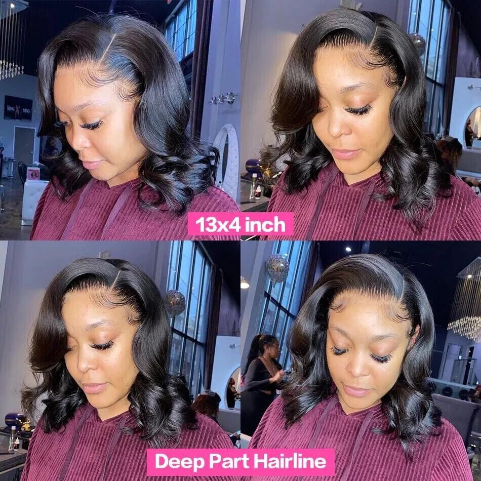 Chic Luxe Hair Glueless Full Wavy Undetectable Lace Front Short Wig | 100% Human Hair