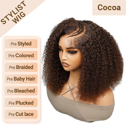 Chic Luxe Hair Pre-Styled Braided Curly Wig | Lace Front | Glueless | 100% Human Hair
