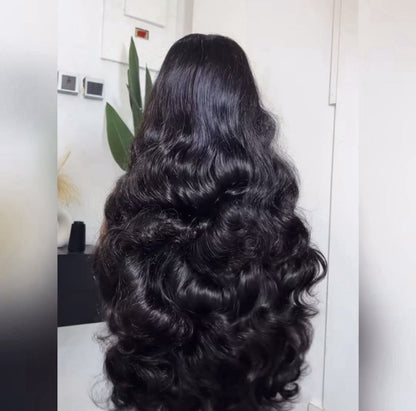 Single Donor Raw Vietnamese SDD Bouncy Curly Glueless Lace Front Wig 100% Raw Vietnamese Hair 13*6 Lace Front