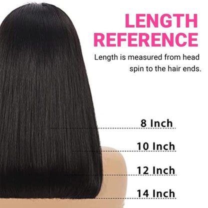 Glueless Pre Cut Lace Ready To Wear Straight Bob Human Hair Wig