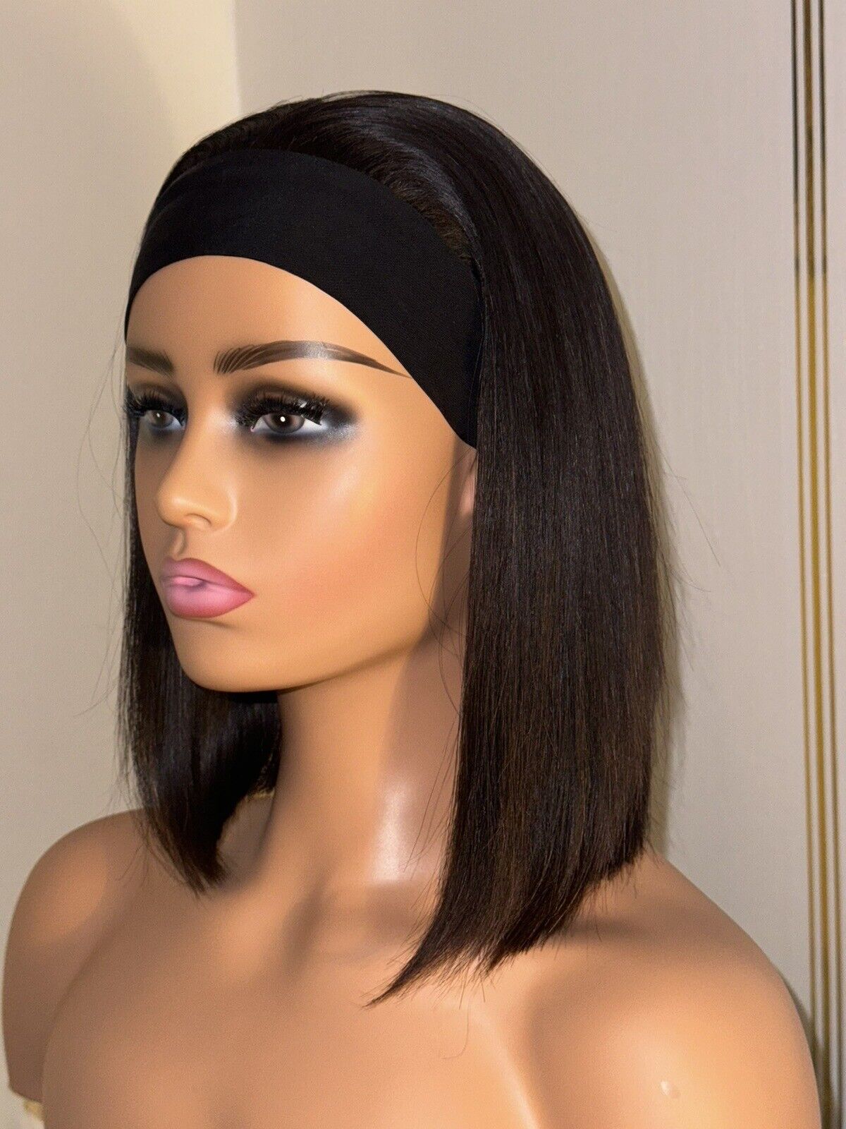 Chic Luxe Hair Glueless Headband Straight Short Bob Wig | Natural | 100% Human Hair