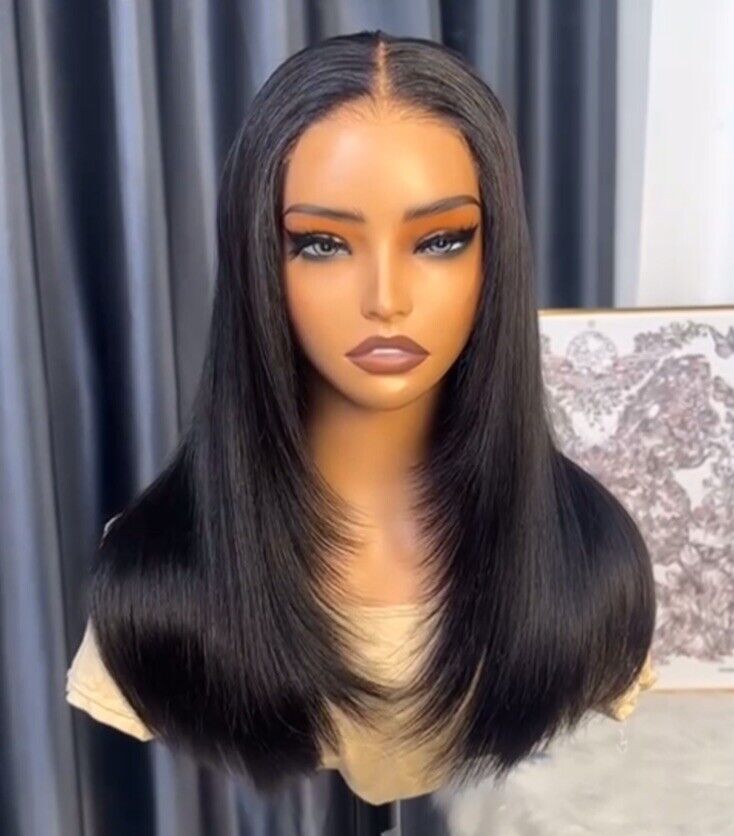 Chic Luxe Hair Blunt Cut Bone Straight Ready To Go Glueless Lace Front Wig | 100% Human Hair | 250%