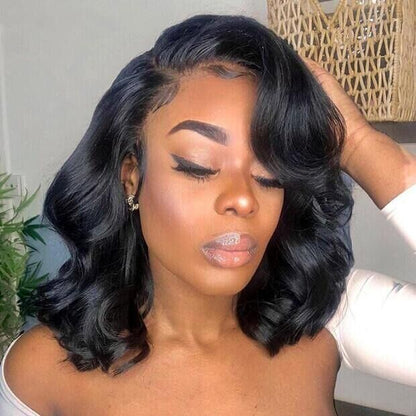Chic Luxe Hair Wavy Short Lace Front Bob Wig | 100% Human Hair