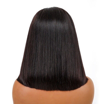 Chic Luxe Hair Short Bob With Bangs Wig | 5x5 Closure | Glueless | 100% Human Hair