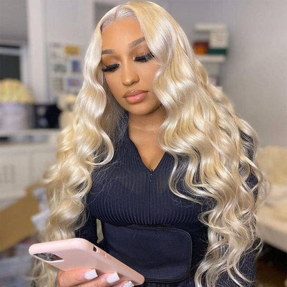 Chic Luxe Hair Full Wig Straight Wavy Lace Front Long 613 Blonde | 100% Human Hair