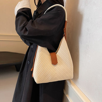 Bolso de mano de gran capacidad para llevar debajo del brazo, bolso grande para ir al trabajo