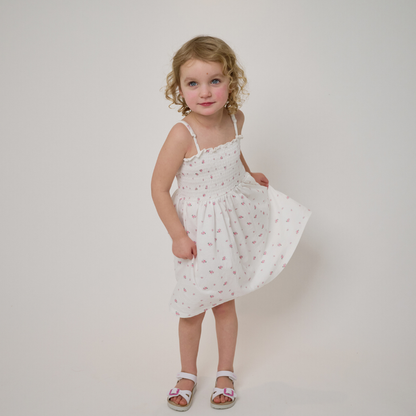 Let's Play Floral Jersey Dress - Cream