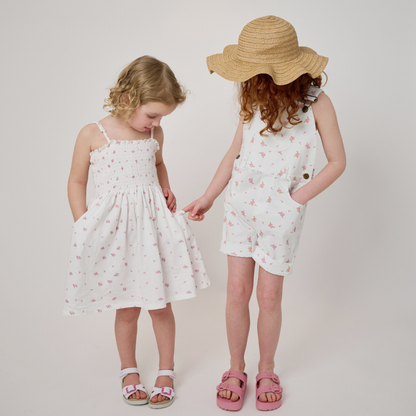 Let's Play Floral Jersey Dress - Cream