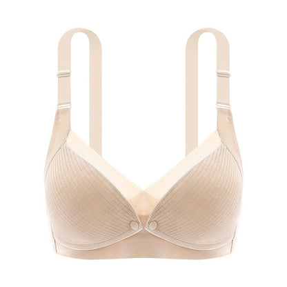 Nursing Underwear Maternity Underwear Front Open Buckle Thin Seamless Bra Cotton Lining Large Size Nursing Bra