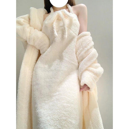 Flannel Girly Style Home Nightdress