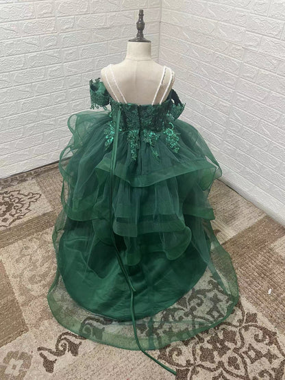 Vestido infantil con cola de sirena