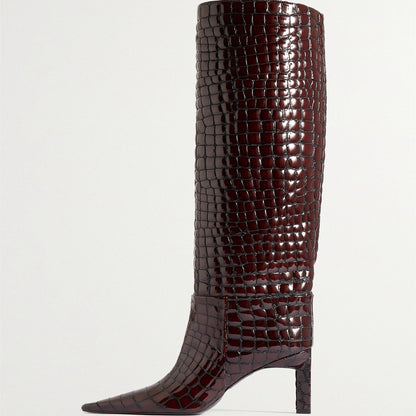 Autumn And Winter New Square Head Super High Heel Women's Shoes