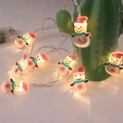Colorful origin snowman Christmas light LED string