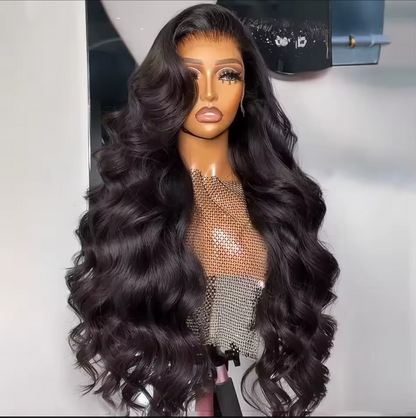 Vietnamese SDD M Hairline Body Wave Glueless Lace Front Wig 300% Density 30inch Wig