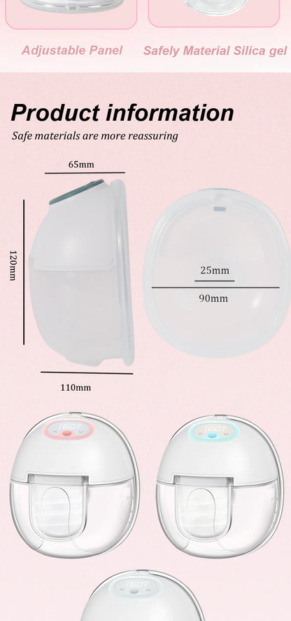 New All‑in‑One Hands‑Free Wearable Electric Breast Pump, Portable Silent Invisible Breast Milk Extractor with Strong Suction