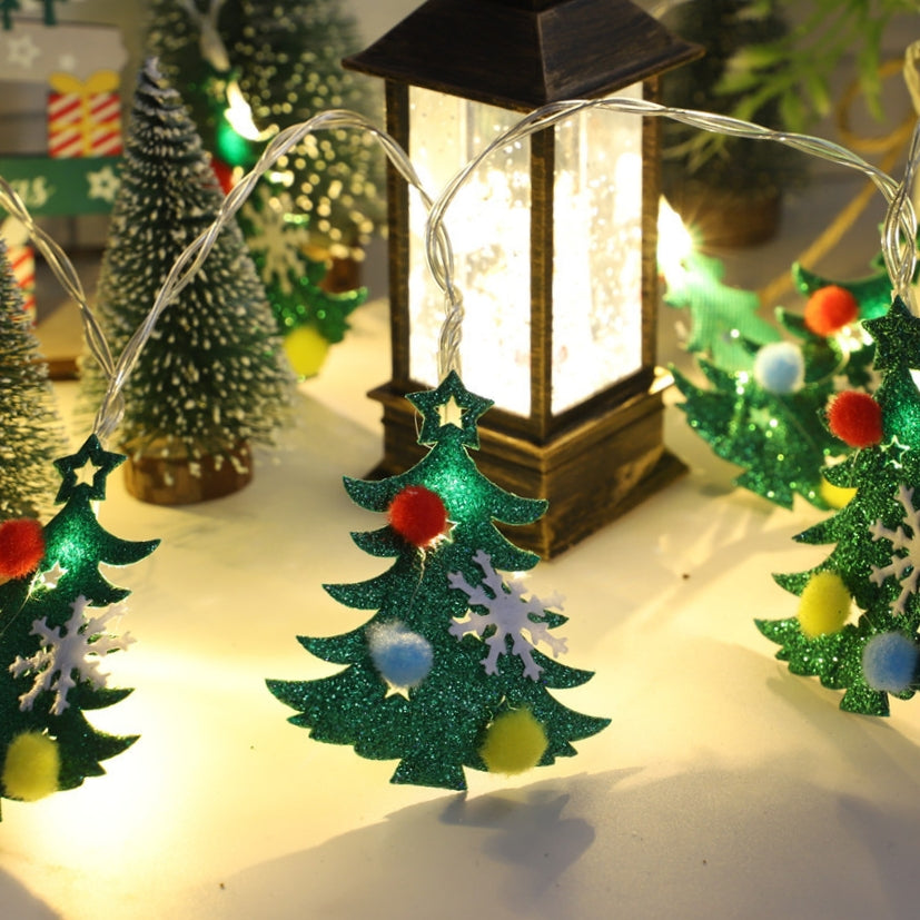 Non woven Christmas tree Christmas lights LED light string
