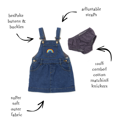 Stonewash RAINBOW Denim Dress