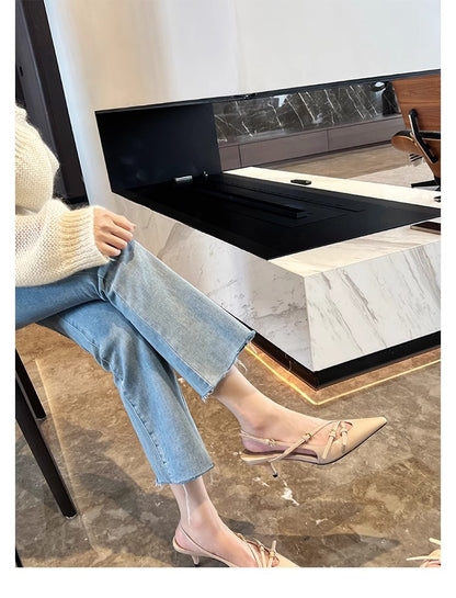 Women's All-match Buckle High Heel Sandals