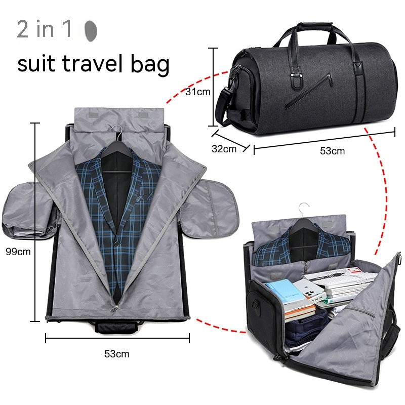 Bolsa de viaje para traje de hombre plegable de gran capacidad y portátil
