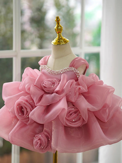 Vestido de noche para niños de año completo con minifalda