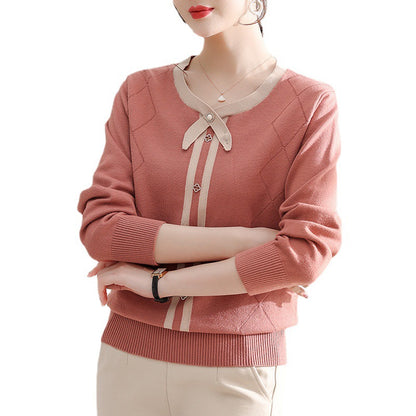 Temperament Strickhemd Frühling und Herbst Pullover