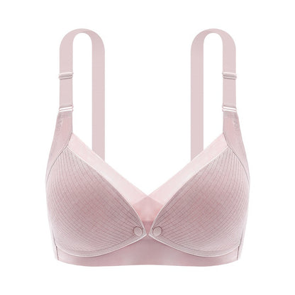 Nursing Underwear Maternity Underwear Front Open Buckle Thin Seamless Bra Cotton Lining Large Size Nursing Bra