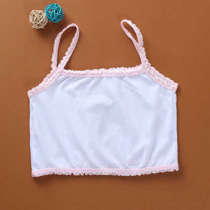 Sujetador deportivo informal de algodón para niñas