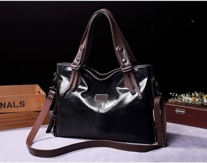 Retro Fashion Tote Casual Weiche Leder Schulter Crossbody Große Kapazität frauen Tasche