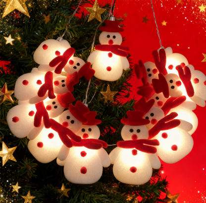 Non woven snowman Christmas light LED string