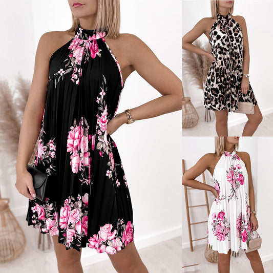 Damenmode Persönlichkeit Plissee Kleid