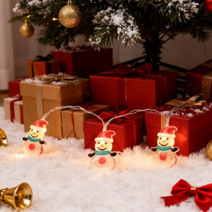 Colorful origin snowman Christmas light LED string