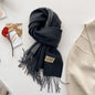 Double-sided Solid-color Scarf For Women