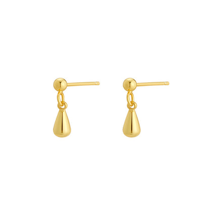 Niche Design Water Drop Ear Studs Women's Simple