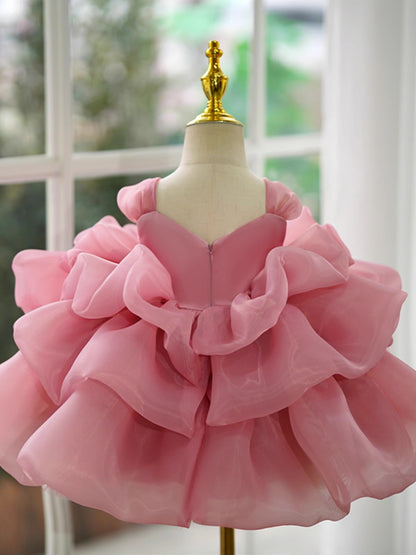 Vestido de noche para niños de año completo con minifalda