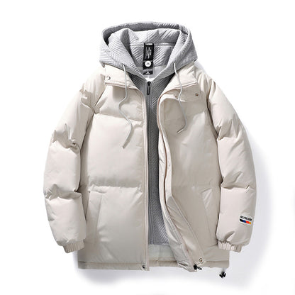Abrigo de invierno para hombre, chaqueta de algodón con capucha