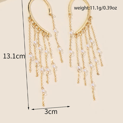 Simple Fashion Pearl Pendant Round Ear Hanging