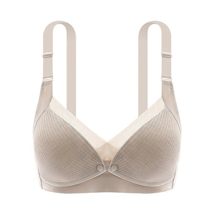 Nursing Underwear Maternity Underwear Front Open Buckle Thin Seamless Bra Cotton Lining Large Size Nursing Bra