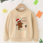 Christmas Gingerbread Graphic Girl Crew Neck Sweatshirt, Tod