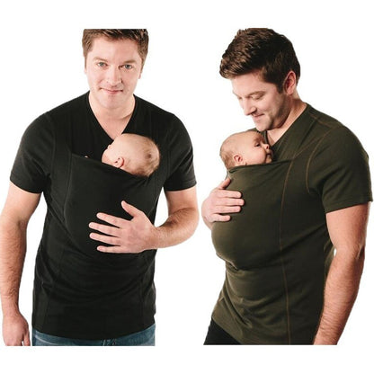 Ropa multifuncional para papá, chaleco tipo canguro, tipo momia, manga larga