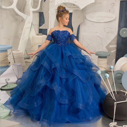 Vestido infantil con cola de sirena