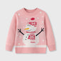 Christmas Cute Cartoon Snowman Girl Undercover Baby Hoodie Knitted Shirt