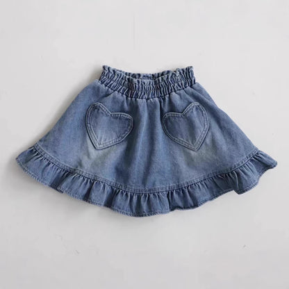 Cowboy skirt with heart-shaped pocket