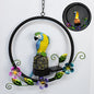 Owl Solar Resin Wrought Iron Hanging Light Outdoor Garden Garden Wind Chime Light LED Landscape Decoration Pendant Light