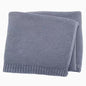 Cotton Knitted Baby Blanket with Embroidered Bear and Personalized Name, Soft Infant Car Seat Cover and Nap Blanket