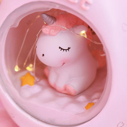 Cartoon Round Night Light LED Battery Night Light Child Baby Room Desktop Decoration Decoration Lamp Gift Small New