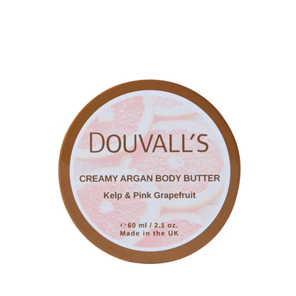 Organic Creamy Argan Body Butter 60ml | Luxurious Hydration in Six Scents