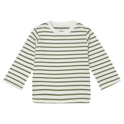 Khaki Breton Stripe Top