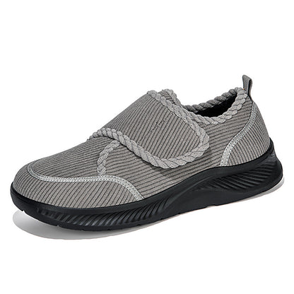 Winter and Autumn Wide-Fit Fleece-Lined Warm Shoes for Elderly Extra-Wide and Extra-Thick Rehabilitation Shoes for Broad Feet and Swollen Feet Walking Shoes