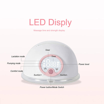 New All‑in‑One Hands‑Free Wearable Electric Breast Pump, Portable Silent Invisible Breast Milk Extractor with Strong Suction