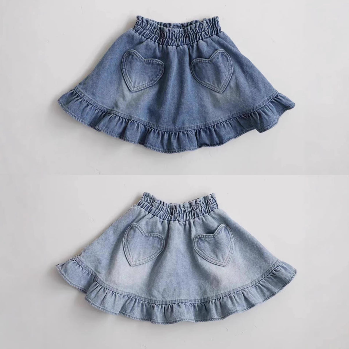 Cowboy skirt with heart-shaped pocket